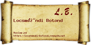 Locsmándi Botond névjegykártya